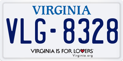 VA license plate VLG8328