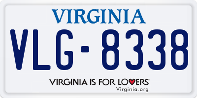 VA license plate VLG8338