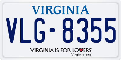 VA license plate VLG8355