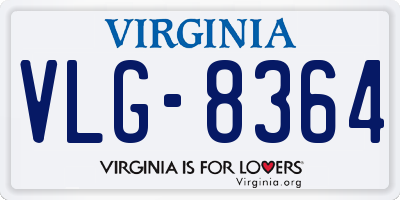 VA license plate VLG8364