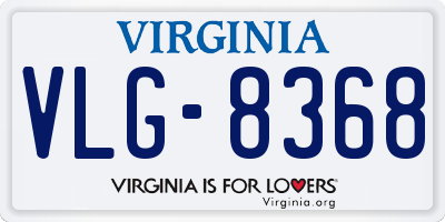VA license plate VLG8368