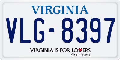 VA license plate VLG8397