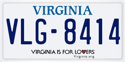 VA license plate VLG8414