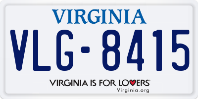 VA license plate VLG8415