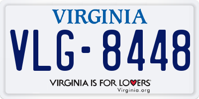 VA license plate VLG8448