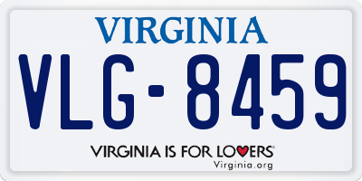 VA license plate VLG8459