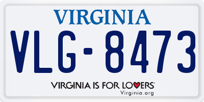VA license plate VLG8473
