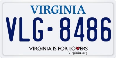 VA license plate VLG8486