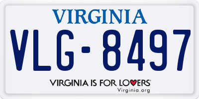 VA license plate VLG8497