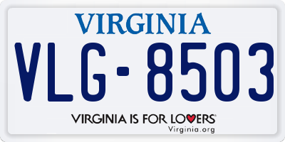 VA license plate VLG8503