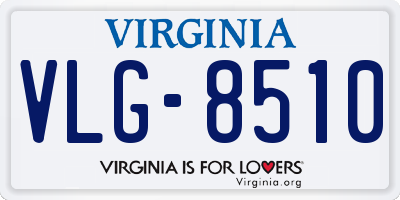 VA license plate VLG8510