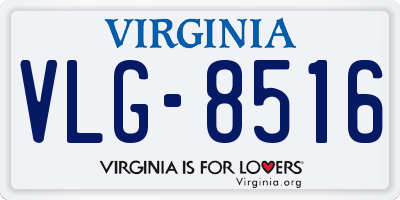 VA license plate VLG8516