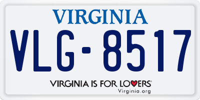VA license plate VLG8517