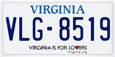 VA license plate VLG8519