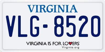 VA license plate VLG8520