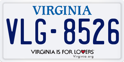 VA license plate VLG8526