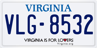 VA license plate VLG8532