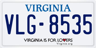 VA license plate VLG8535