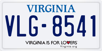 VA license plate VLG8541