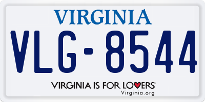 VA license plate VLG8544