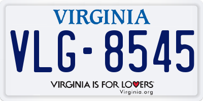 VA license plate VLG8545