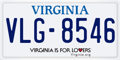 VA license plate VLG8546