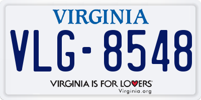 VA license plate VLG8548