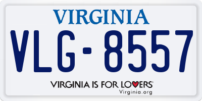 VA license plate VLG8557