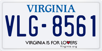 VA license plate VLG8561