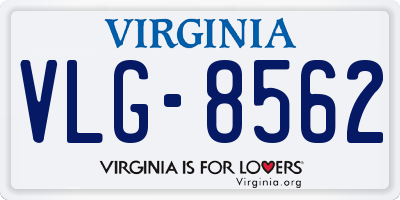 VA license plate VLG8562