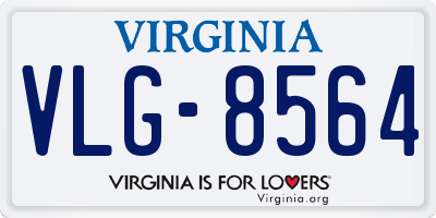 VA license plate VLG8564