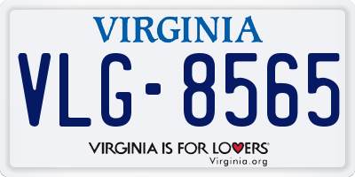 VA license plate VLG8565