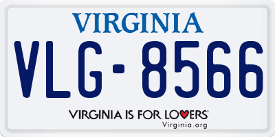 VA license plate VLG8566