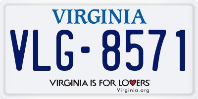 VA license plate VLG8571