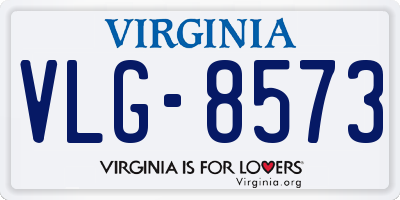 VA license plate VLG8573