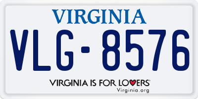VA license plate VLG8576