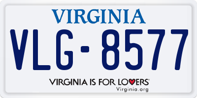 VA license plate VLG8577