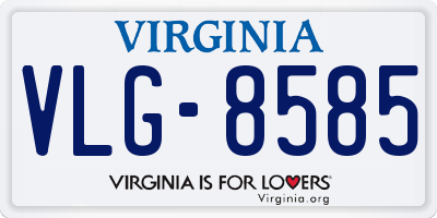 VA license plate VLG8585