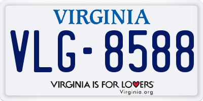 VA license plate VLG8588