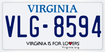VA license plate VLG8594
