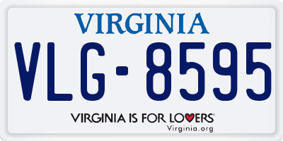 VA license plate VLG8595