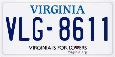 VA license plate VLG8611