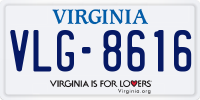 VA license plate VLG8616