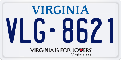VA license plate VLG8621