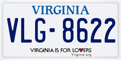 VA license plate VLG8622