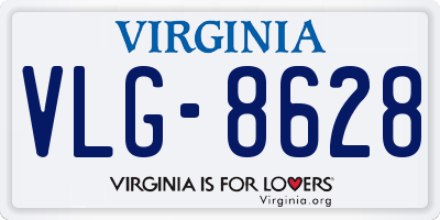 VA license plate VLG8628