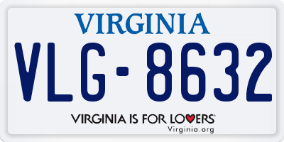 VA license plate VLG8632