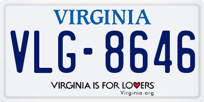 VA license plate VLG8646