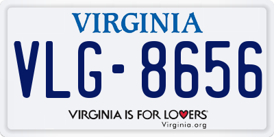 VA license plate VLG8656