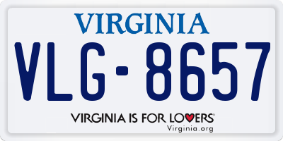 VA license plate VLG8657